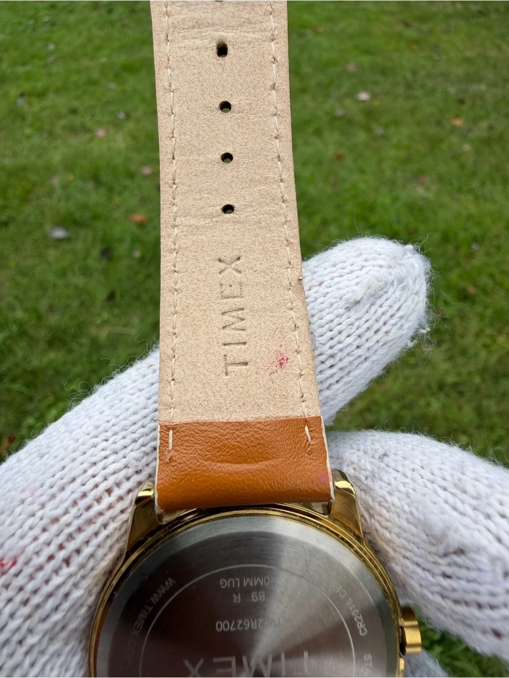 Timex Easy Reader 38mm Watch Gold Tone Case Cream Dial Brown Leather TW2R62700